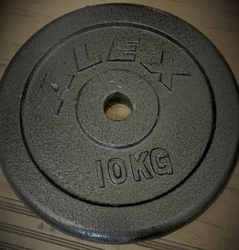 Závaží - kotouč ALEX 10kg / 30mm ocelové 
