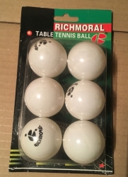 Míčky na stolní tenis Richmoral sada 6ks