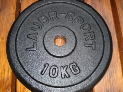 Závaží - kotouč Laubr Sport 10kg / 25mm ocel