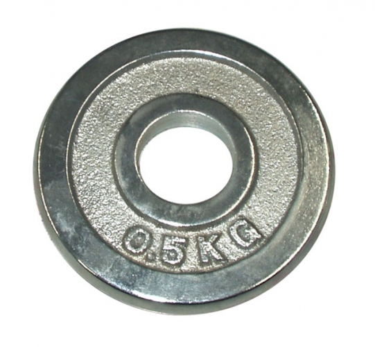 Závaží - kotouč Acra 0,5kg/30mm ocelové - chrom  